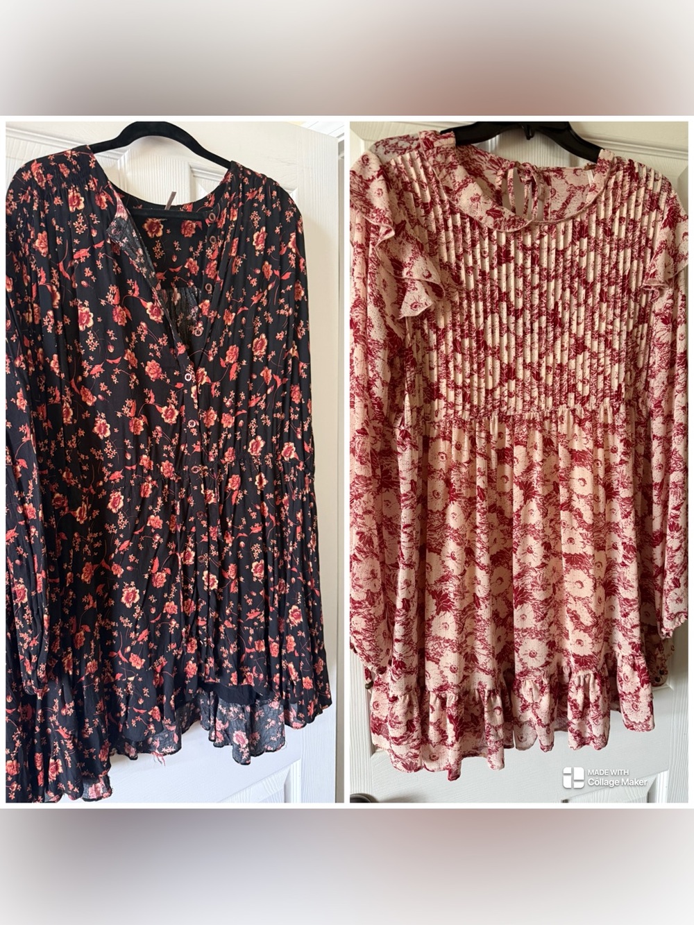 Free People 2 long sleeve dresses. EUC sz medium